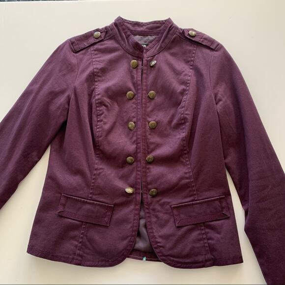 Via Penny Lane Reworked Apparel | Diana Ross Graphic Purple Blazer Jacket - Picture 3 of 9